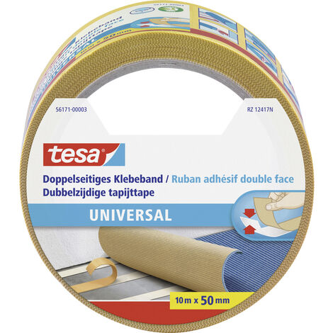tesa UNIVERSAL 56171-00003-11 Doppelseitiges Klebeband Weiß (L x B) 10 m x 50 mm 1 St.