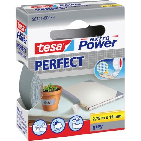 tesa PERFECT 56341-00033-03 Gewebeklebeband tesa® extra Power Grau (L x B) 2.75 m x 19 mm 1 St.