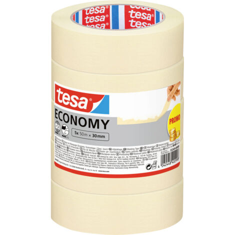 tesa Economy 55349-00000-00 Malerabdeckband  Weiß (L x B) 50 m x 30 mm 5 St.