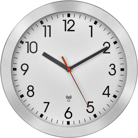 TFA Dostmann Funk Wanduhr 25 cm x cm Aluminium