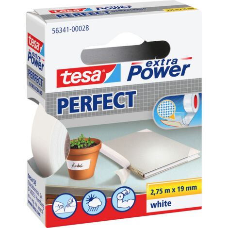 tesa PERFECT 56341-00028-03 Gewebeklebeband tesa® extra Power Weiß (L x B) 2.75 m x 19 mm 1 St.