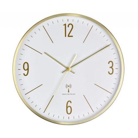 TFA Dostmann 60.3534.53 Funk Wanduhr 300 mm x 45 mm x 300 mm  Gold (1/3)