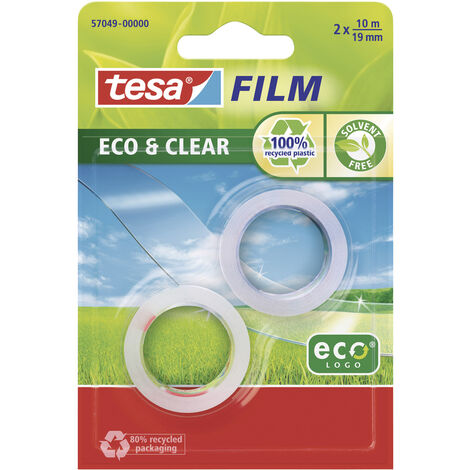 tesa  57049-00000-13 tesafilm Eco & Clear Transparent (L x B) 10 m x 19 mm 2 St.