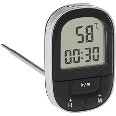 TFA Dostmann Küchen-Chef Duo-Therm - Thermomètre Numérique Gril Four Avec Sonde Et Minuterie