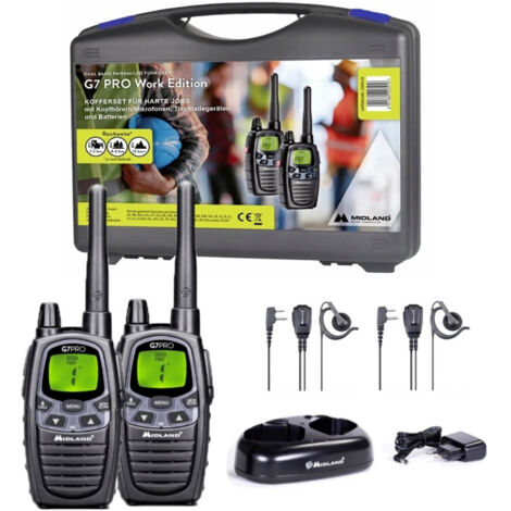 Midland Work Edition Set 2x G7 Pro C1090.18 PMR-Handfunkgerät 2er Set