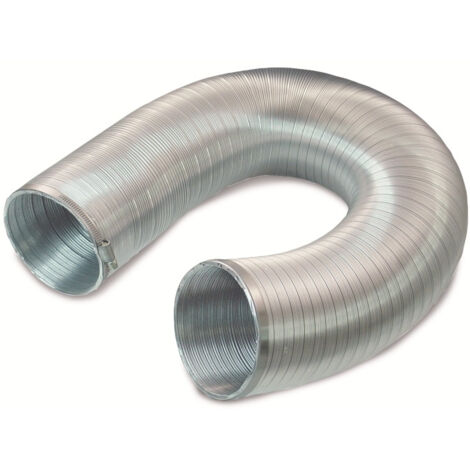 Wallair N51808 Flexibles Lüftungsrohr Aluminium (Ø x L) 10 cm x 2.5 m Silber