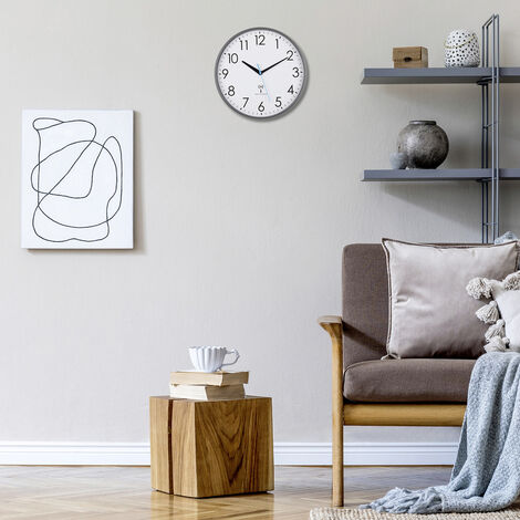 TFA Dostmann Funk Wanduhr 300 mm x 65 mm Grau - Main Image