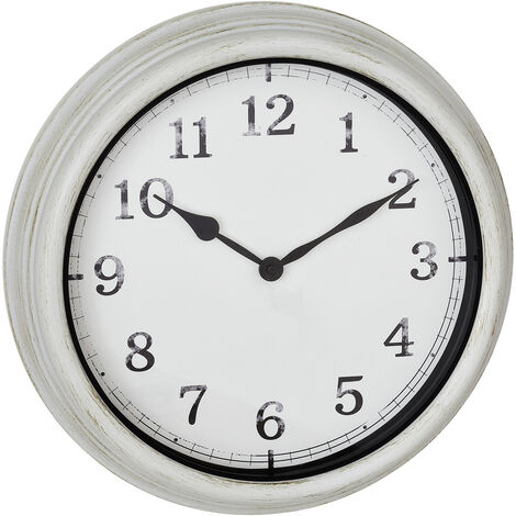 TFA Dostmann 60.3067.02 Quarz Outdooruhr 380 mm x 63 mm  Weiß spritzwassergeschützt, Großes Display