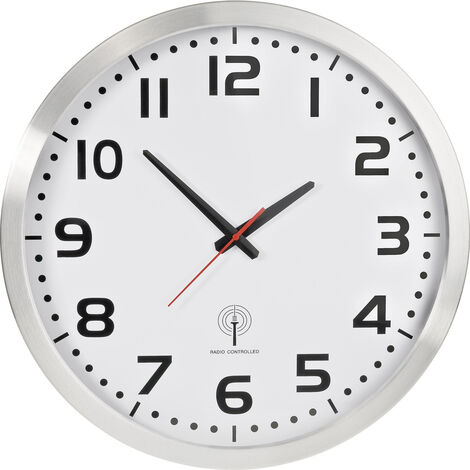 EUROTIME 56863 Funk Wanduhr 50 cm  Silber