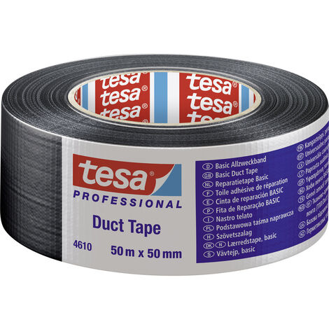 tesa  04610-00004-00 Gewebeklebeband tesa® Professional Schwarz (L x B) 50 m x 50 mm 1 St.