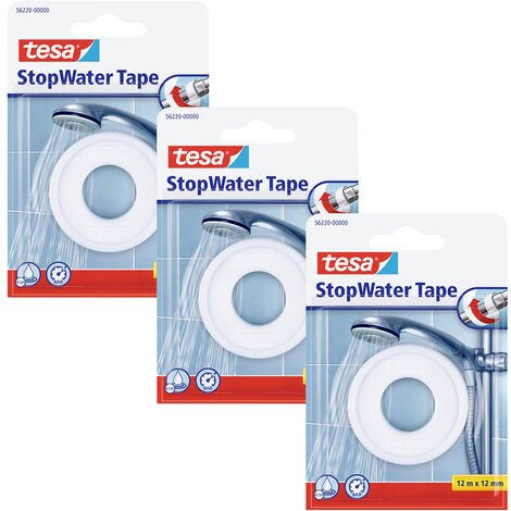 tesa STOP WATER 56220-00500-02 Reparaturband  Weiß (L x B) 12 m x 12 mm 3 St.