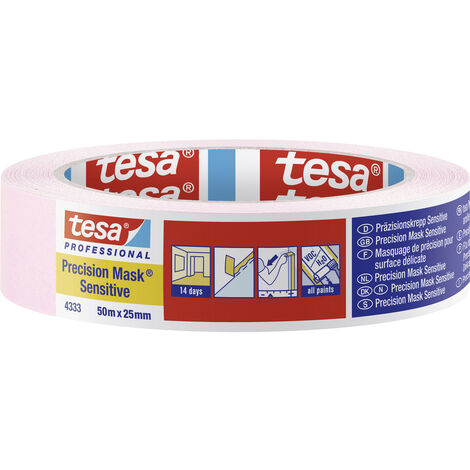 tesa PRECISION SENSITIVE 04333-00018-02 Kreppband Präzisionskrepp® Hellrosa (L x B) 50 m x 25 mm 1 S