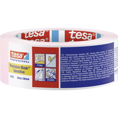 tesa PRECISION SENSITIVE 04333-00020-02 Kreppband Präzisionskrepp® Hellrosa (L x B) 50 m x 38 mm 1 S