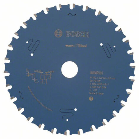 Bosch Accessories Expert for Steel 2608643054 Kreissägeblatt 160 x 20 x 1.6 mm Zähneanzahl: 60 1 St.