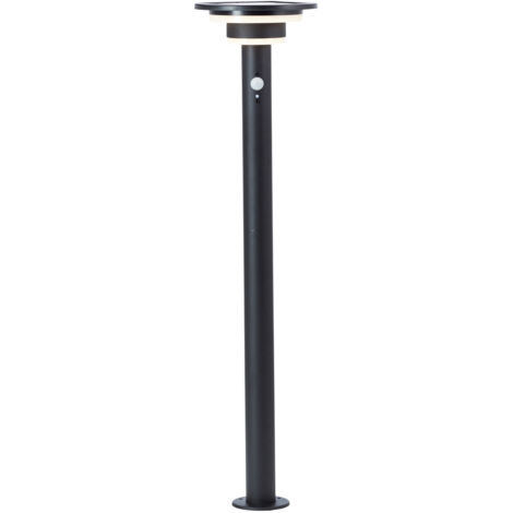 Brilliant LED Stehlampe Garvina Solar, 85 cm, 430 lm, 3000 K, Edelstahl, schwarz