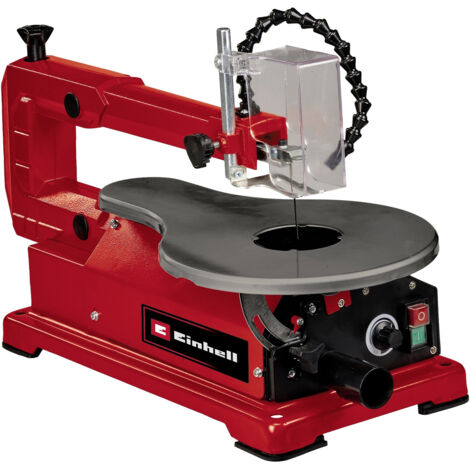 Einhell Dekupiersäge TC-SS 406 E (120 W, 50 mm Schnitthöhe, 47° neigbarer Tisch, variable Drehzahl, Blasvorrichtung, inkl. 2 Sägeblätter)
