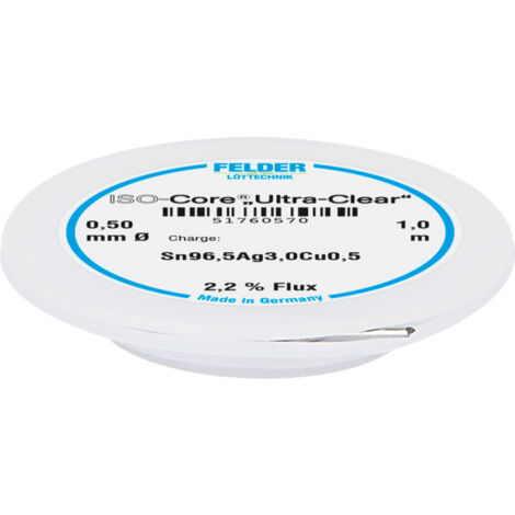 Felder ISO-Core "Ultra Clear" SAC305 Lötzinn Spule Sn96,5Ag3Cu0,5   0.5 mm