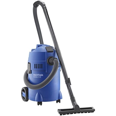 Nilfisk Nass- Trockensauger Buddy II 18 T – 1200 Watt – 18 Liter Behälter – Integrierte Steckdose für Elektrowerkzeuge – 18451134 (1/5)