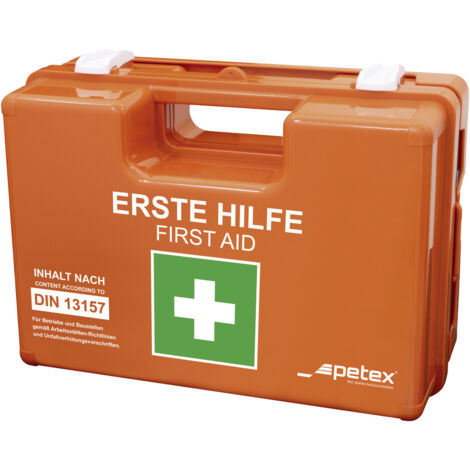 Petex 43924135 Erste Hilfe Koffer DIN 13157 280 x 115 x 200 Orange