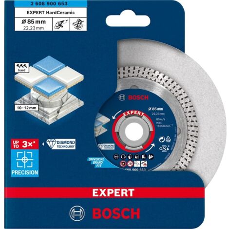 Bosch EXPERT HardCeramic Diamanttrennscheiben, 85 x 22.23 x 1,6 x 7 mm