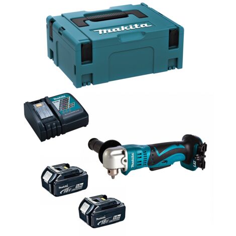 Makita – Akku-Winkelbohrmaschine 18V DDA350RTJ – 2x 5,0Ah – 0-1.800 min-1 – Bohrfutter 1,5-10mm – Für Stahl und Holz – Kompakt und leicht (1/5)