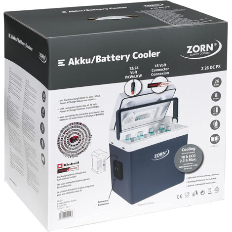 ZORN Z 26 DC PX 12/24V Akku-Kühlbox Thermoelektrisch 12 V, 18 V, 24 V Grau 25 l Kühlfunktion: Delta