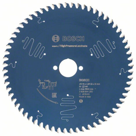 Bosch Accessories Expert for High-Pressure Laminate 2608644355 Kreissägeblatt 216 x 30 x 1.8 mm Zähn