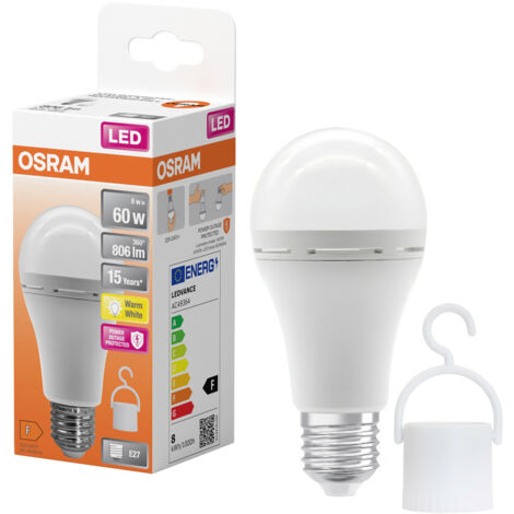 OSRAM HOMELIGHTING 4099854190087 Akkubetriebenes LED-Leuchtmittel EEK F (A - G) E27 Glühlampenform 8