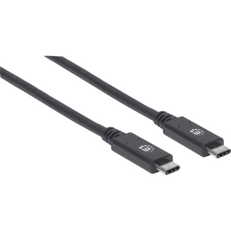 Manhattan USB-Kabel USB 3.2 Gen1 (USB 3.0 / USB 3.1 Gen1) USB-C® Stecker, USB-C® Stecker 1.00 m Sch (1/3)