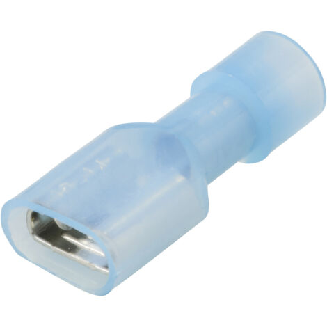 TRU COMPONENTS TC-11599312 Flachsteckhülse  Steckbreite: 6.3 mm Steckdicke: 0.8 mm 180 ° Vollisolier