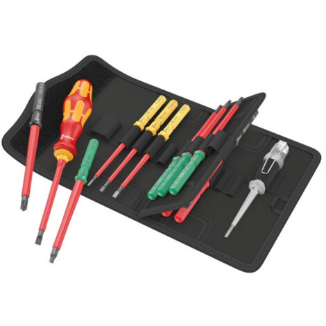 Wera – Kreuzschlitzschraubenzieher-Set 16-teilig – VDE-Wechselklingen mit Handhalter – Farbkennzeichnung für schnelles Finden – Stückgeprüft bis 10.000 V (1/5)
