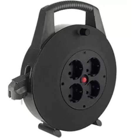 Bachmann 393.002 Kabeltrommel 10.00 m Schwarz Schutzkontakt-Stecker (1/2)