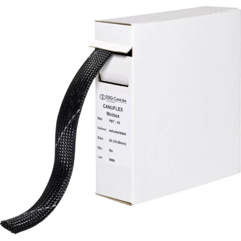 Pro Power Geflechtschlauch – 10 M, Schwarz, 8 Mm Durchmesser, Aus Polyester, Flammhemmend