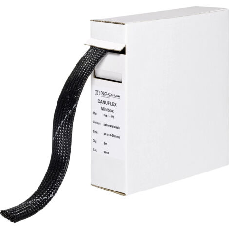 DSG Canusa 8694015951  Geflechtschlauch Schwarz Polyester  15 bis 27 mm 10 m