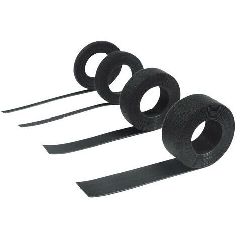 Hebotec 11-KE10001FRT Klettband zum Bündeln Haft- und Flauschteil (L x B) 1000 mm x 10 mm Schwarz 1