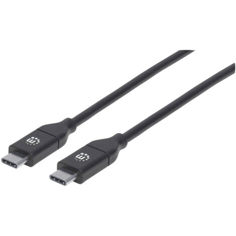 Manhattan USB-Kabel USB 2.0 USB-C® Stecker, USB-C® Stecker 2.00 m Schwarz 355247 (1/4)
