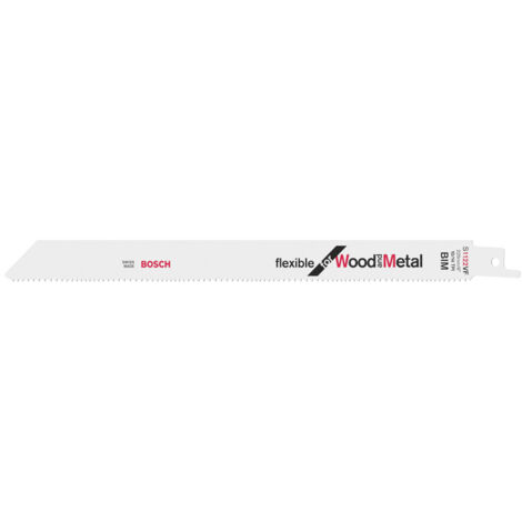 Bosch Accessories 2608654981 Säbelsägeblatt S 1122 VF, Flexible for Wood and Metal, 5er-Pack Sägebla