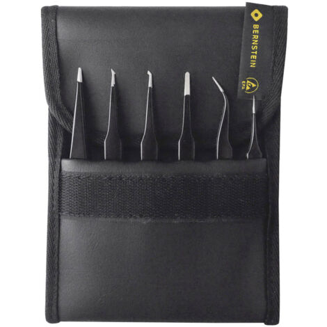 BERNSTEIN Tools for Electronics 5-060 SMD-Pinzettensatz 6teilig Super-spitz, Sichelspitze, Super-s (1/5)