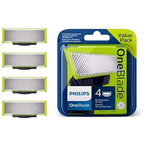 4x Blisterklingen Philips OneBlade QP240 QP2520 QP2620
