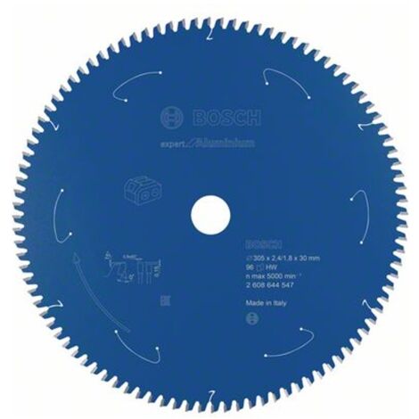 Bosch Kreissägeblatt Expert for Aluminium für Akkusägen 305 x 2,4/1,8 x 30 96 Zähne