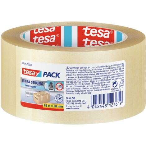 tesa ULTRA STRONG 57176-00000-08 Packband tesapack® Transparent (L x B) 66 m x 50 mm 1 St.