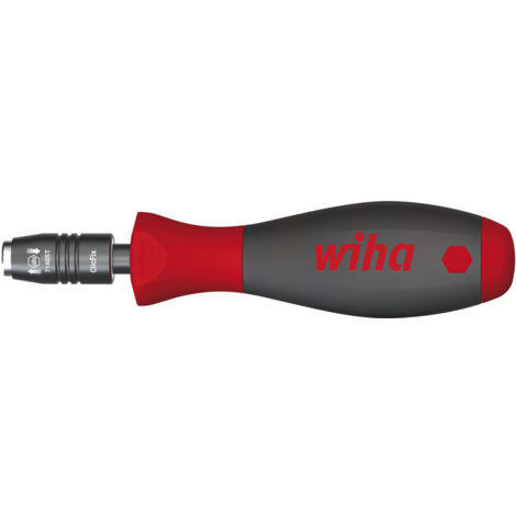 Wiha Schraubendreher mit Bithalter SoftFinish® CentroFix mechanisch verriegelbar 1/4" 38 mm (40331)