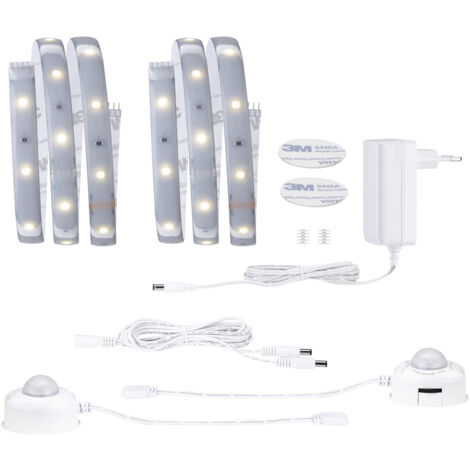 Paulmann Comfort Set Bett 2x1m 78894 LED-Streifen-Basisset  mit Stecker 24 V 2 m Warmweiß  1 Set
