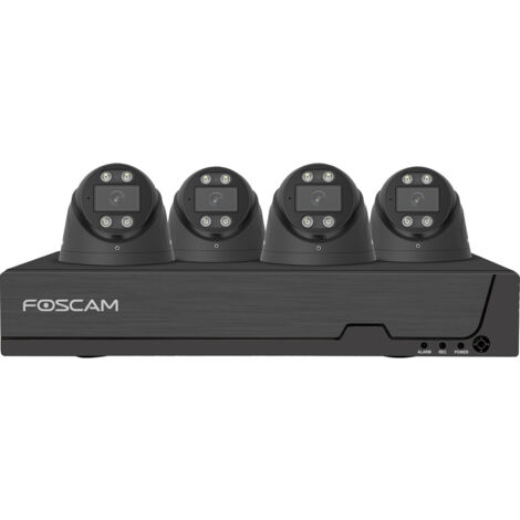 Foscam  FNA108E-T4-2T black LAN IP-Überwachungskamera-Set 8-Kanal mit 4 Kameras 3840 x 2160 Pixel (1/5)