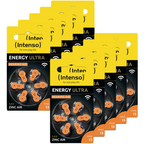 INTENSO Hörgeräte-Batterien-Set Energy Ultra A 13, 60er-Set, orange (1/3)
