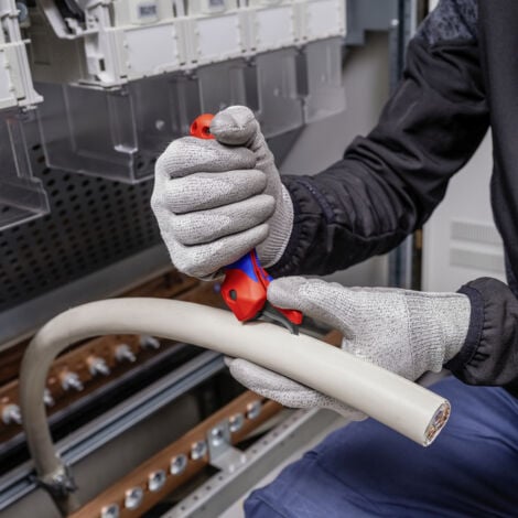 Knipex 16 50 145 SB   Abisoliermesser Geeignet für Rundkabel 7 mm (max)