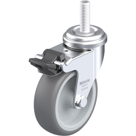 Blickle 307124 LRA-TPA 75G-FI-GS10 Lenkrolle mit Feststeller Rad-Durchmesser: 75 mm Tragfähigkeit (m