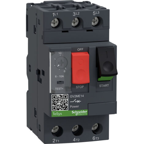 GV2ME Automatischer magnetothermischer Schalter mit Regulierungsschutz 6-10 A 3P