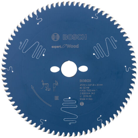 Bosch Accessories Expert for Wood 2608644343 Kreissägeblatt 254 x 30 x 1.8 mm Zähneanzahl: 80 1 St.