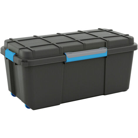 KIS 241507 Aufbewahrungsbox Scubba stapelbar (B x H x T) 780 x 350 x 395 mm Grau-Blau, Schwarz 1 St